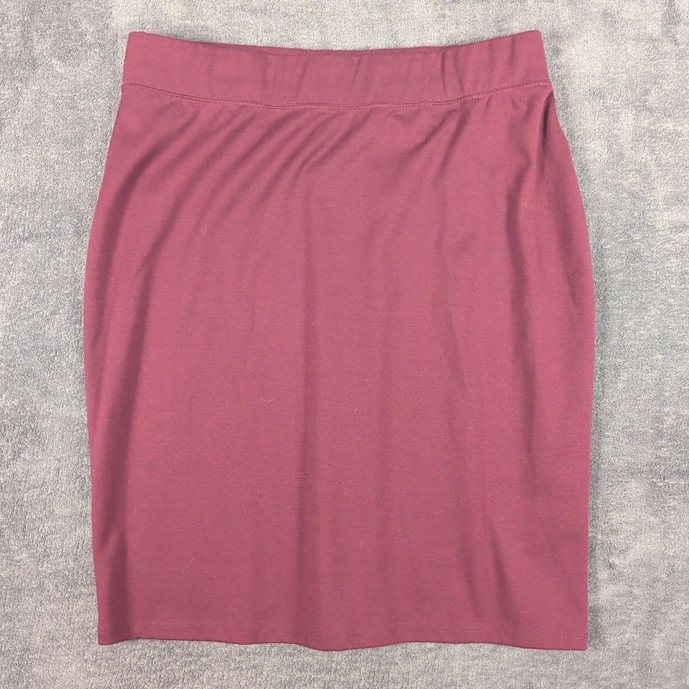 Gnu NWT Womens Fit N Flare Dressy Skirt Large Maroon Career Stretch